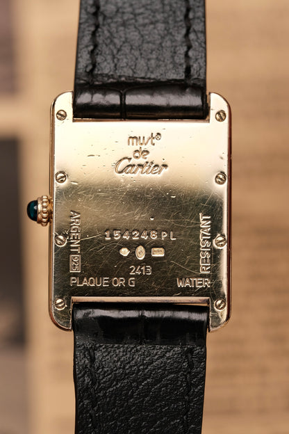 Vintage Cartier Must De Tank (XL 26x34mm) ROMAN DIAL QUARTZ Ref.2413