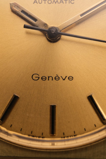 Vintage Omega Genève 166099 Gold Case Gold Bracelet Gold Dial