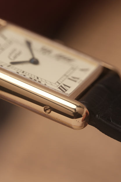 CARTIER MUST DE CARTIER TANK VERMEIL ROMAN DIAL REF. 681006