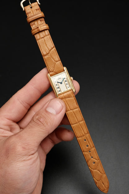 CARTIER MUST DE TANK VERMEIL (SM 20x28mm) COLUMN DIAL QUARTZ Ref.5057001