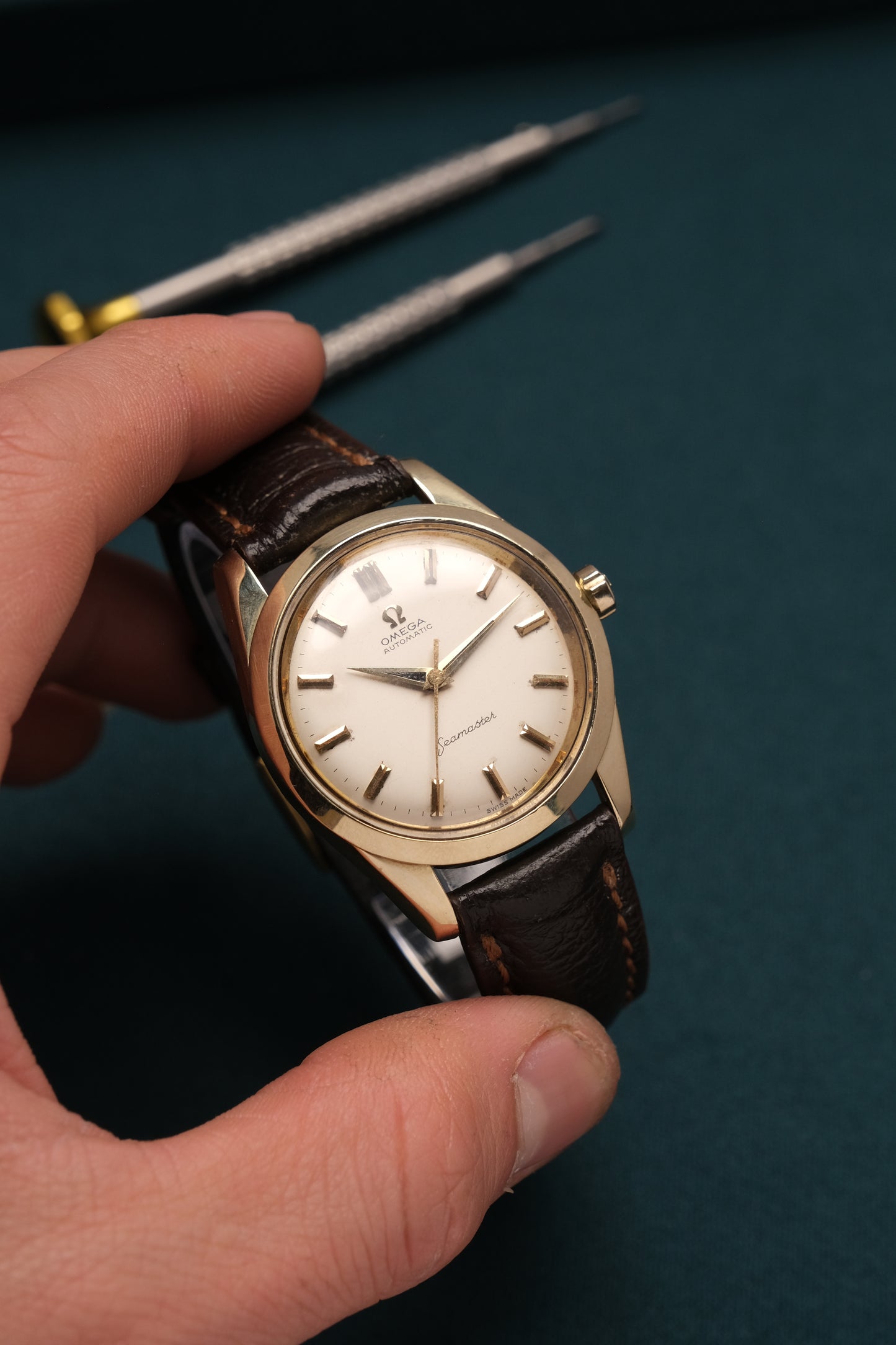 1958 Omega Seamaster Automatic 2975-5SC Caliber 501 Champagne Dial