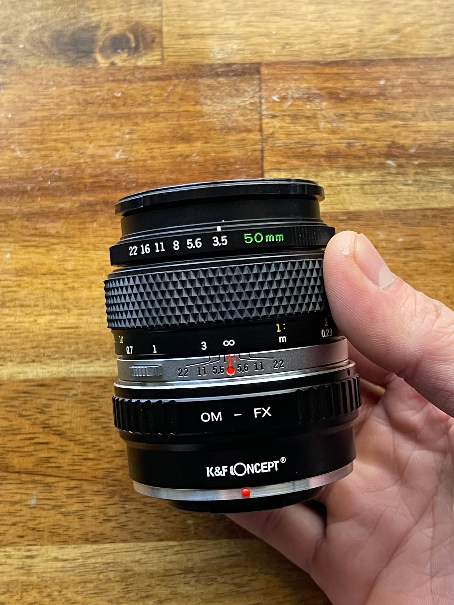 OLYMPUS Zuiko MC Auto-Macro 50mm f/3.5 With OM- Fujifilm Camera Adapter MF Lens