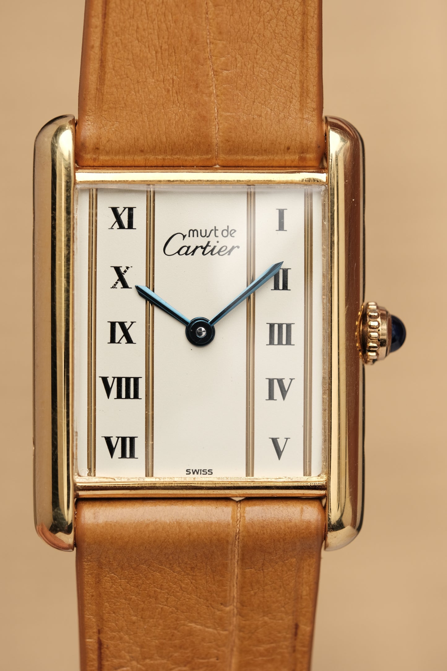 CARTIER MUST DE TANK VERMEIL (LM 23x31mm) COLUMN DIAL QUARTZ Ref.681006