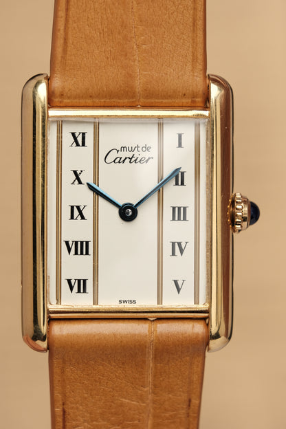 CARTIER MUST DE TANK VERMEIL (LM 23x31mm) COLUMN DIAL QUARTZ Ref.681006