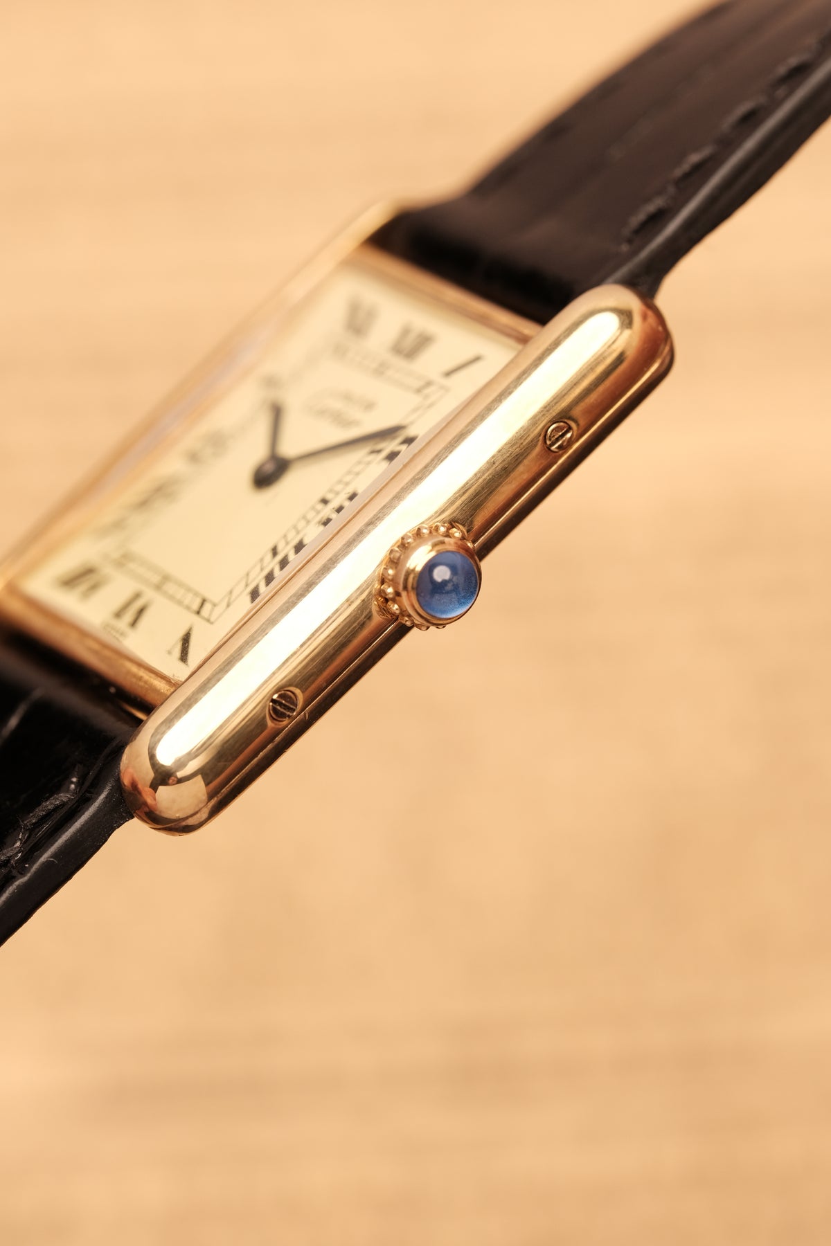 CARTIER MUST DE TANK VERMEIL (LM 23x31mm) ROMAN DIAL QUARTZ