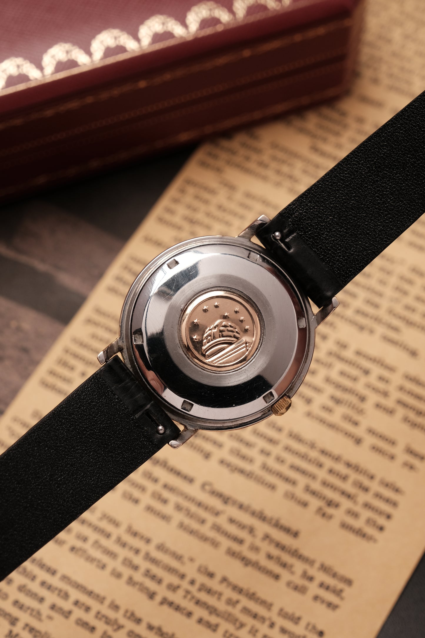 1966 OMEGA CONSTELLATION PIE PAN  Black Dial Rose Gold AUTOMATIC CHRONOMETER REF. 168.004