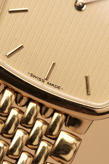 Omega De Ville Ref. 395.0876.2 Cal.1378 Ultra Thin Gold Quartz Integrated Bracelet
