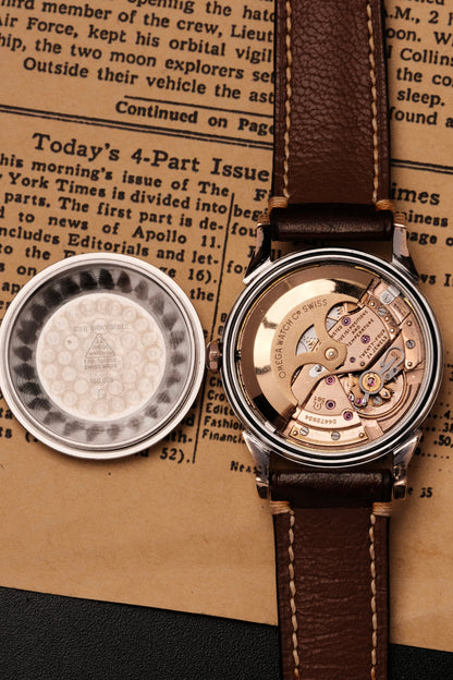 1966 OMEGA CONSTELLATION PIE PAN DOG LEG CROSS HAIR DIAL  ROSE GOLD  AUTOMATIC CHRONOMETER REF. 168.005
