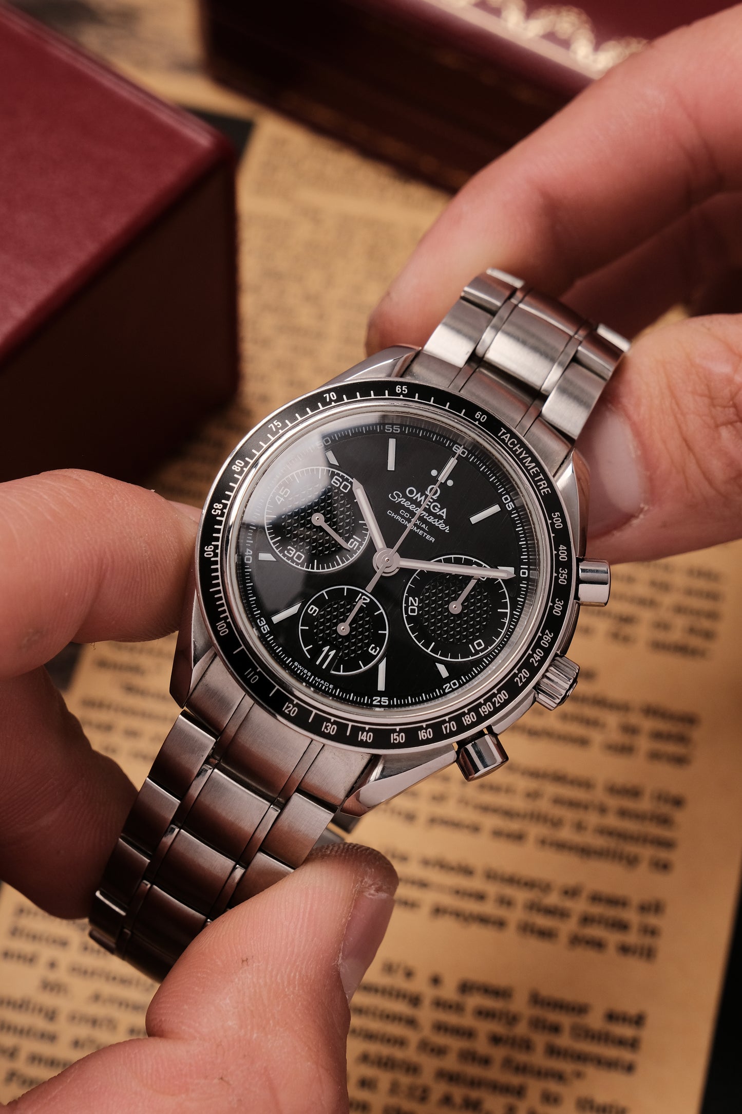 (Fullset) 2023 Omega Speedmaster Racing Co-Axial Chronograph 40mm Black Dial Ref.326.30.40.50.01.001