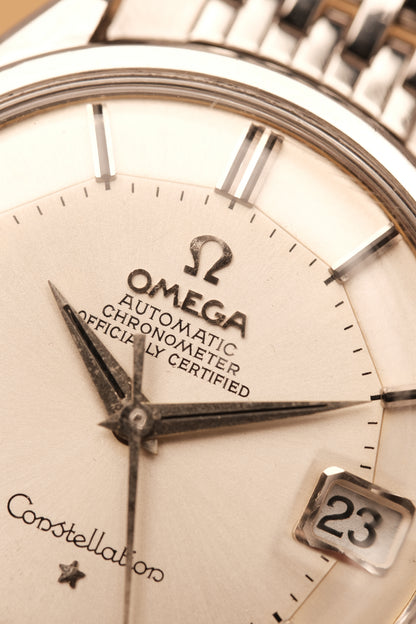 1963 OMEGA CONSTELLATION PIE PAN Stainless Steel  AUTOMATIC REF. 168.005 Beads of rice bracelet