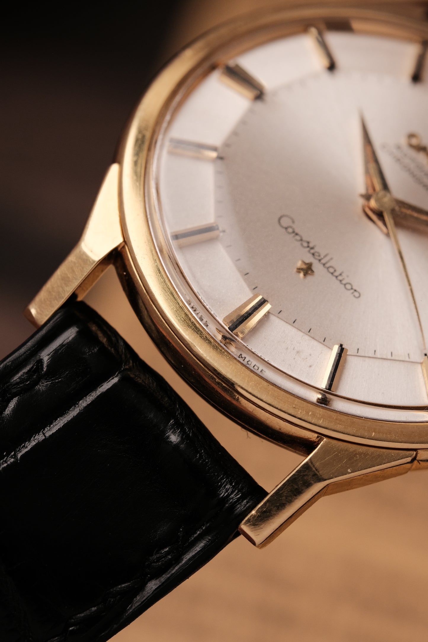 1962 18k Solid Gold 167.005 OMEGA CONSTELLATION PIE PAN DOG LEG White Dial AUTOMATIC CHRONOMETER