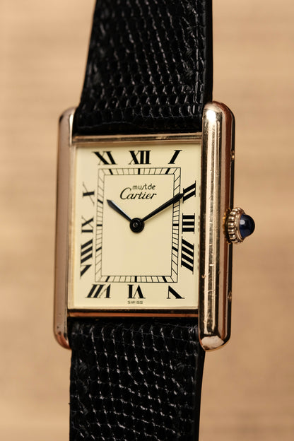 CARTIER MUST DE TANK VERMEIL (LM 23x31mm) ROMAN DIAL HAND WINDING 6115404