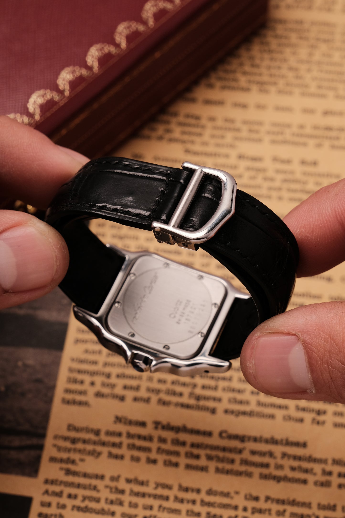 Cartier Santos Galbée Ref. 187901 29x41mm Soft Curved Case