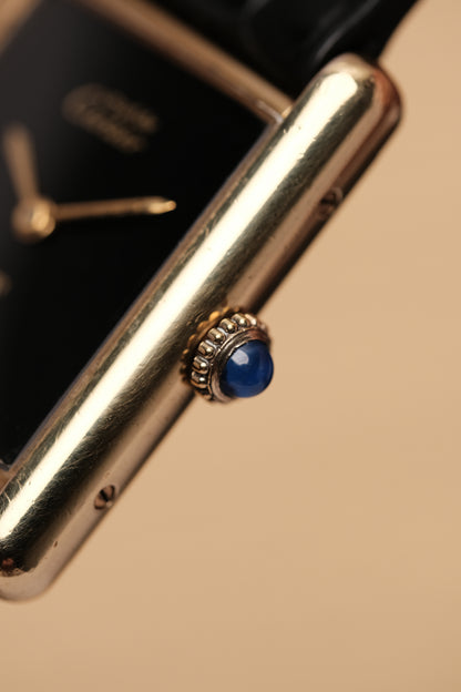 CARTIER MUST DE TANK VERMEIL (LM 23x31mm) HAND WINDING BLACK DIAL 6048114