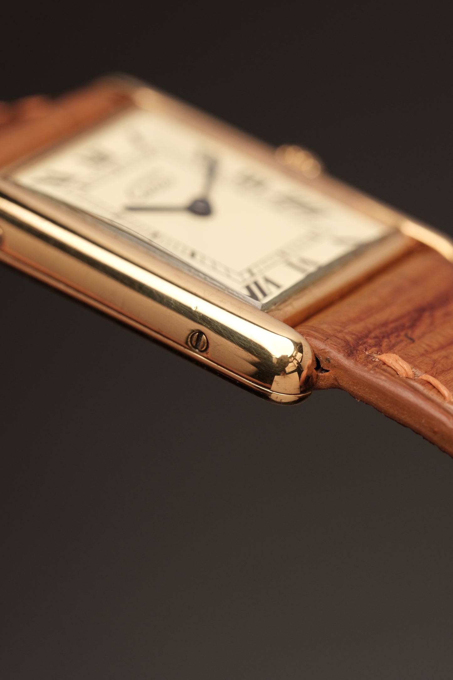 CARTIER MUST DE TANK VERMEIL (LM 23x31mm) ROMAN DIAL QUARTZ