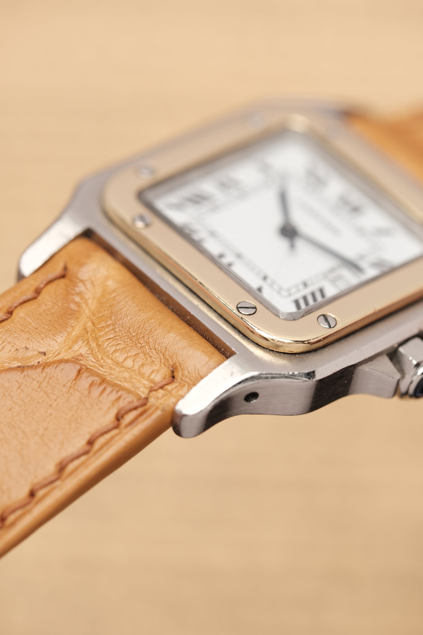 Cartier Santos Carree 2961 Large( 29x41mm)  White Romans Automatic 1980