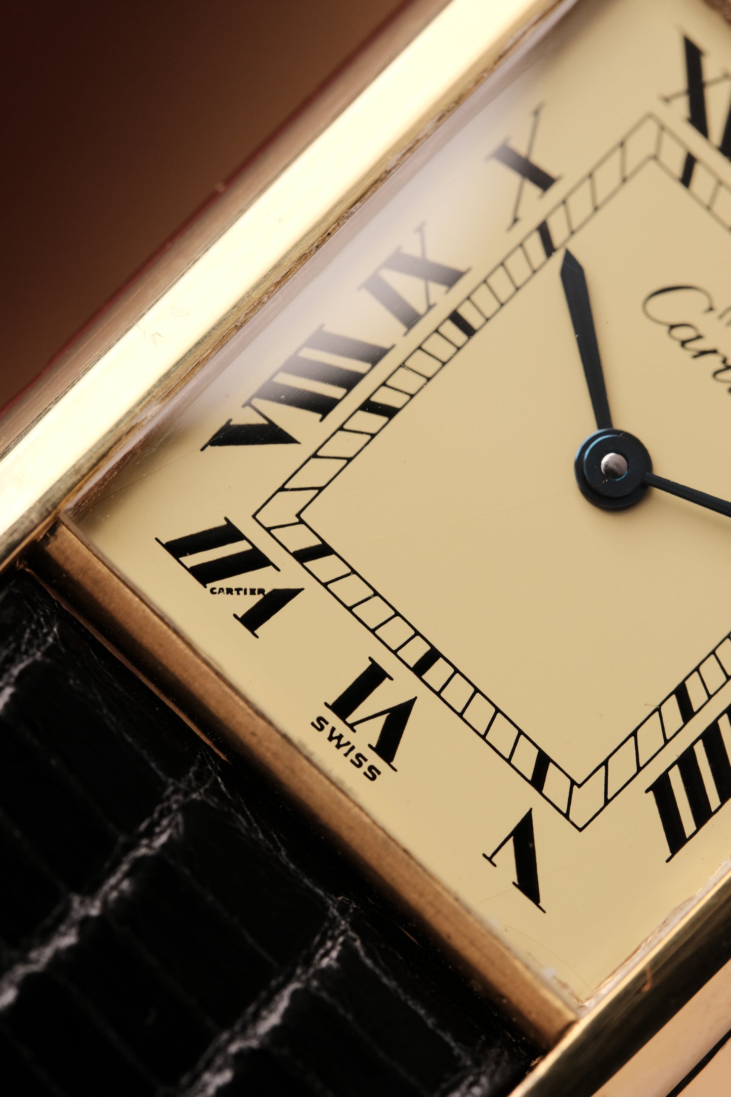 CARTIER MUST DE CARTIER TANK VERMEIL ROMAN DIAL REF. 681006