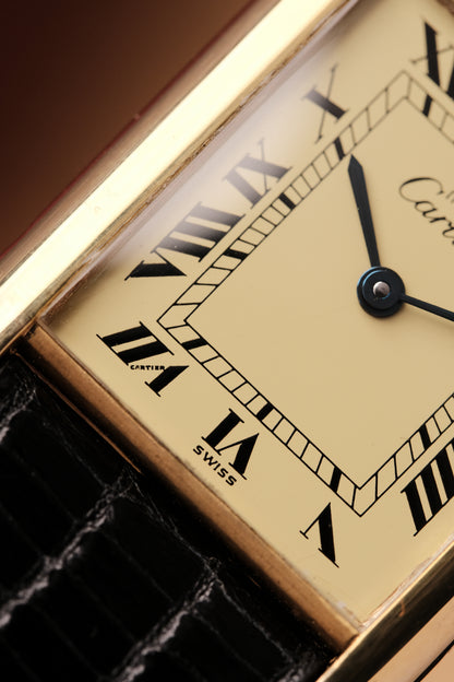 CARTIER MUST DE CARTIER TANK VERMEIL ROMAN DIAL REF. 681006