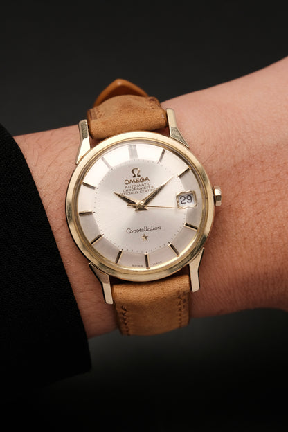 1969 OMEGA CONSTELLATION PIE PAN DOG LEG White Dial AUTOMATIC CHRONOMETER REF. 168.005