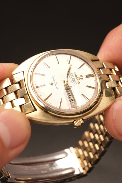OMEGA Constellation C-shape Day-date Chronometer Linen White Dial  - 168.029