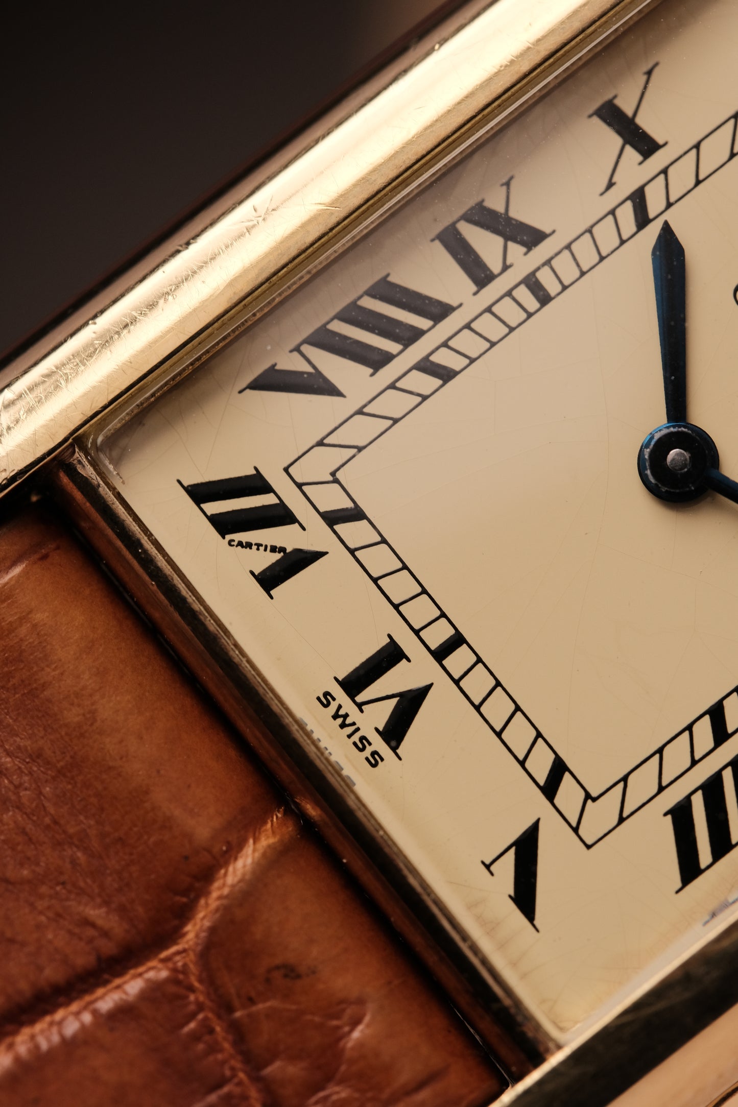 CARTIER MUST DE CARTIER TANK VERMEIL ROMAN DIAL REF. 64221