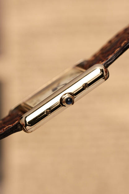 Vintage Cartier Must De Tank Vermeil (SM 20x28mm) ROMAN DIAL QUARTZ Ref.87728