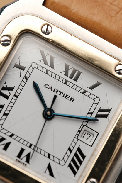 Cartier Santos Carree 2961 Large( 29x41mm)  White Romans Automatic 1980