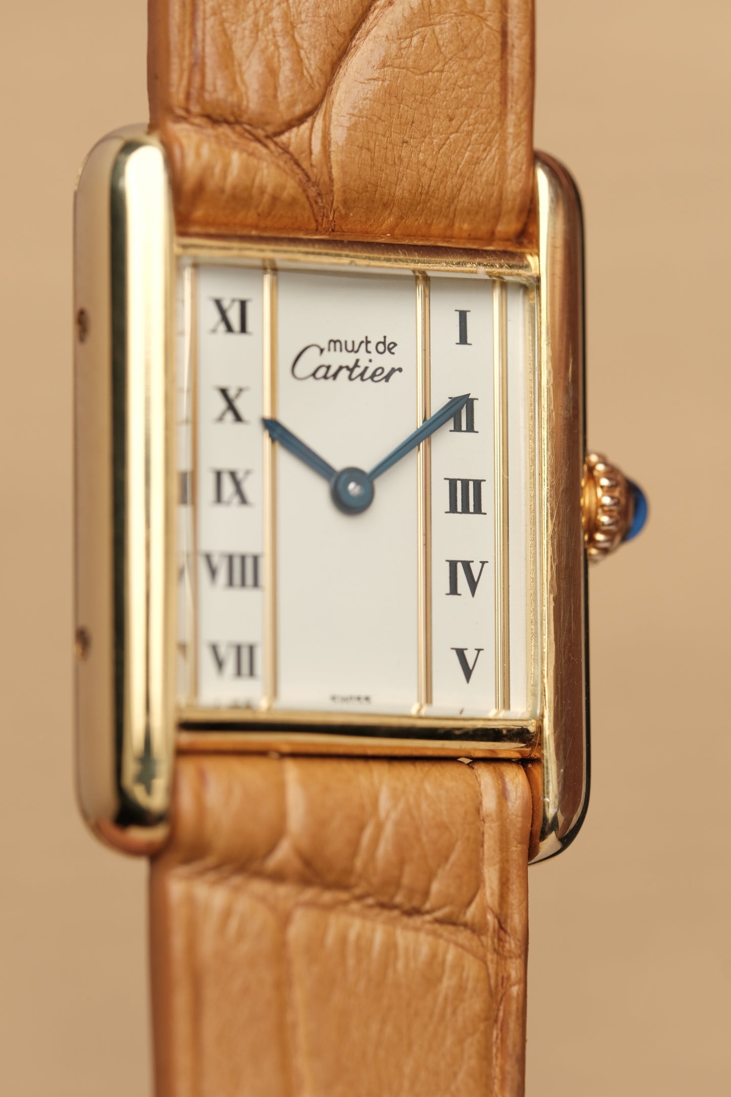 CARTIER MUST DE TANK VERMEIL (SM 20x28mm) COLUMN DIAL QUARTZ Ref.5057001