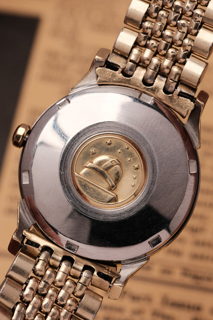 1962 OMEGA CONSTELLATION PIE PAN DOG LEG GOLD AUTOMATIC CHRONOMETER REF. 168.005