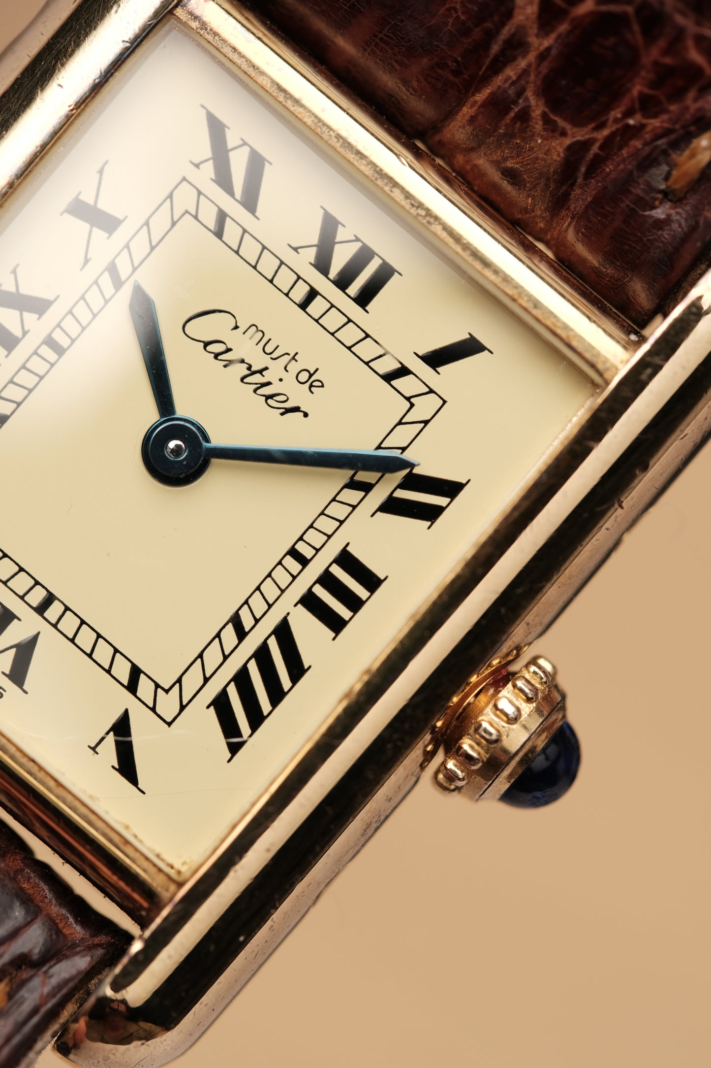 Vintage Cartier Must De Tank Vermeil (SM 20x28mm) ROMAN DIAL QUARTZ Ref.5057001