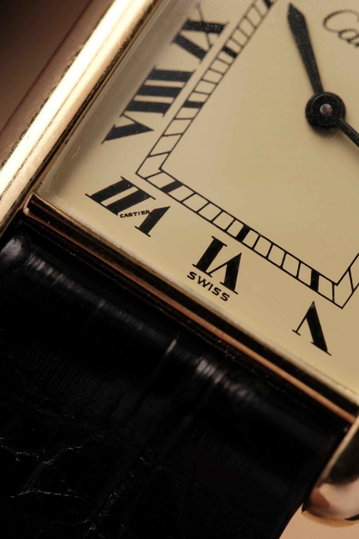 CARTIER MUST DE CARTIER TANK Hand Winding VERMEIL ROMAN DIAL REF. 6 097875