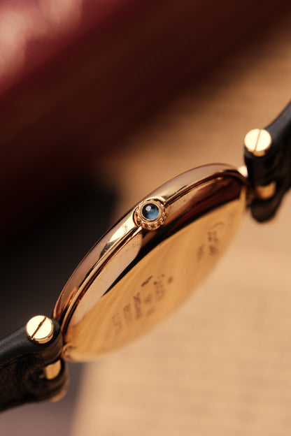 Cartier Vendome 881001 Paris Dial 18k Solid  Yellow Gold 30mm 1990s