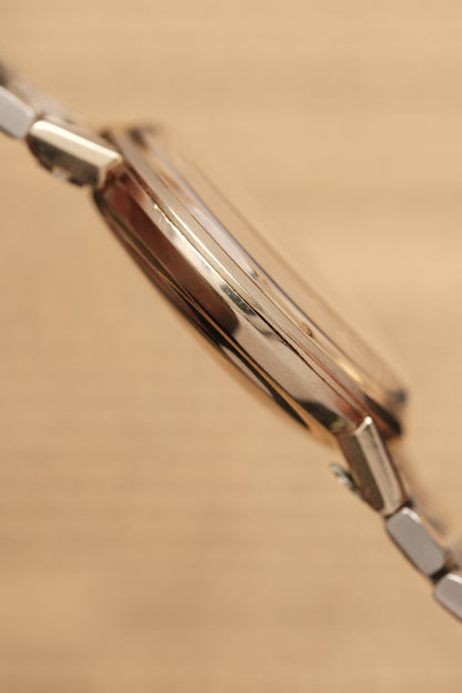 1967  14K Solid Gold Omega Seamaster De Ville reference LL 6590-1 34mm with Gold beads of rice bracelet