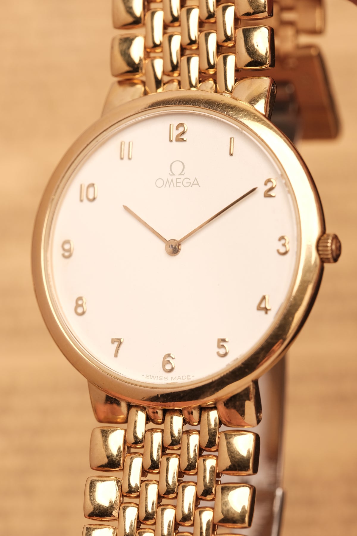 Omega De Ville Ref. 395.0875.2 Cal.1378 Ultra Thin Arabic Numeral Dial  Integrated Bracelet