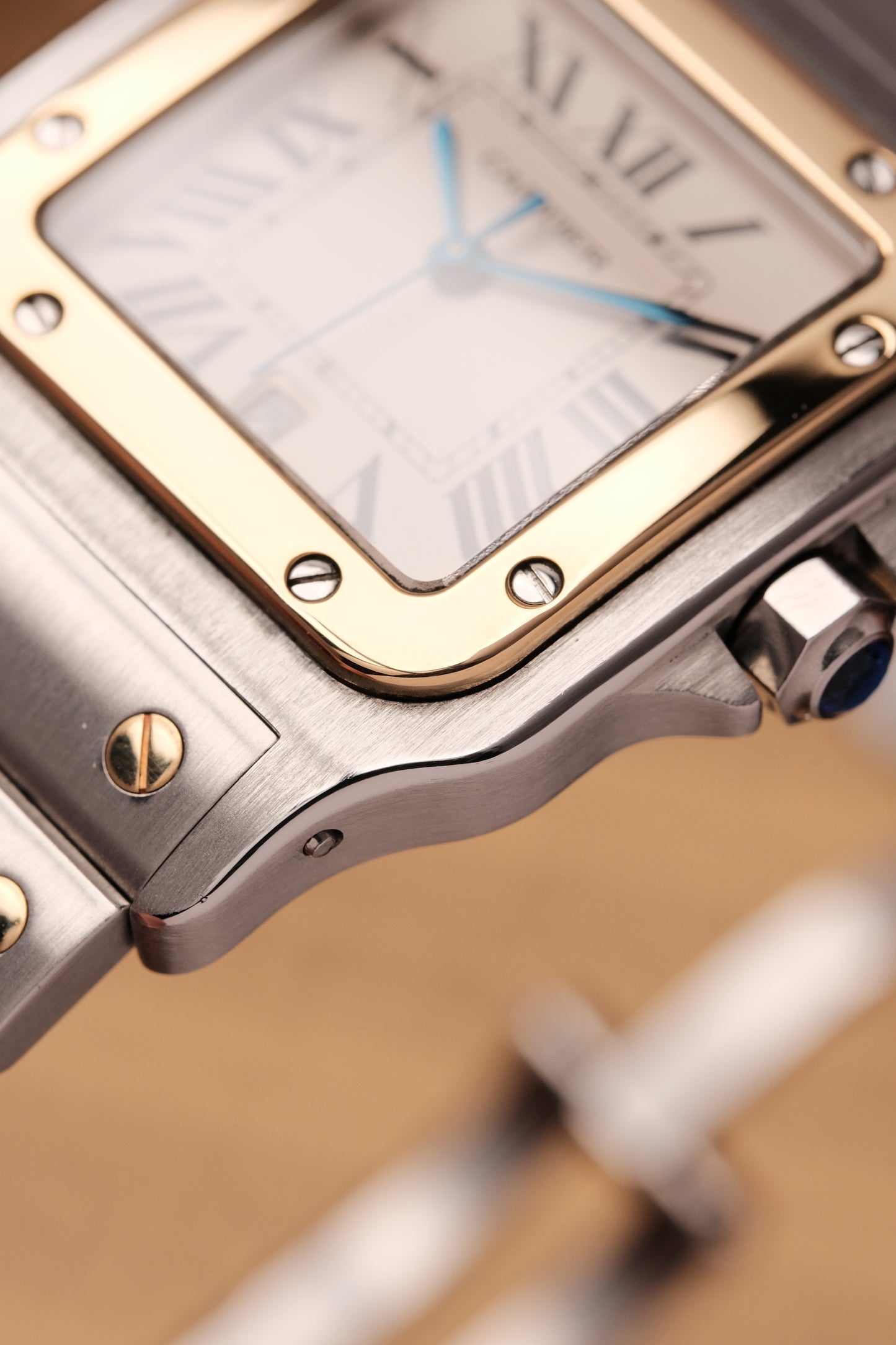 Cartier Santos Galbée 1566 Gold/Steel White Dial 29x41mm Y2K