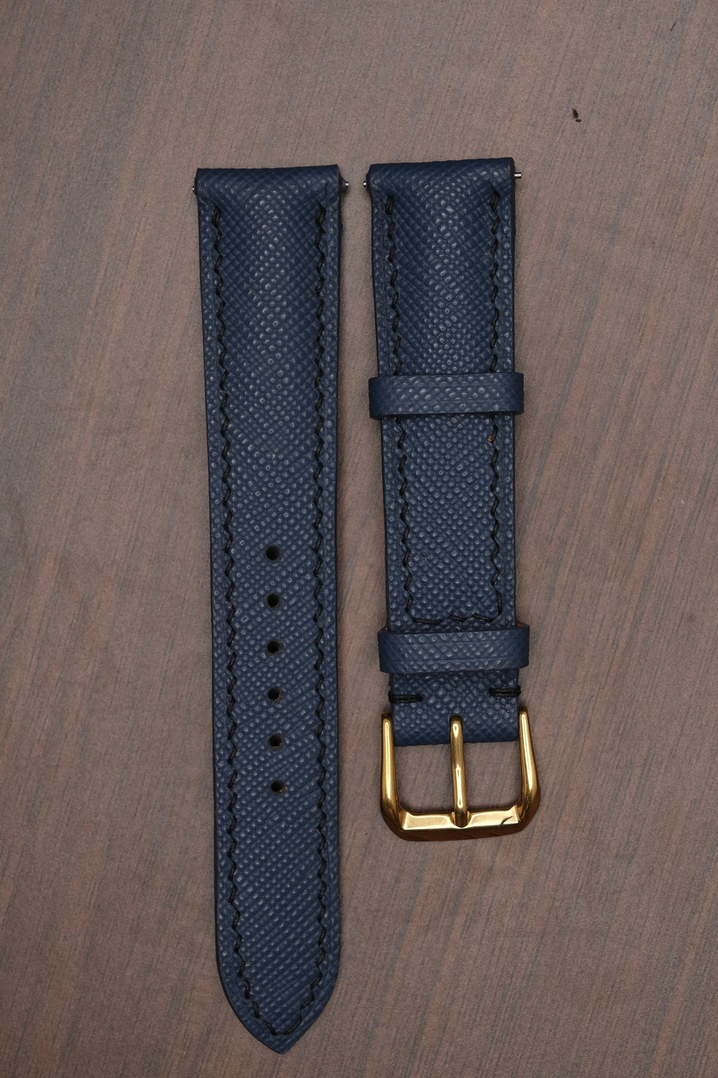 Midnight Navy Epsom Calfskin Leather Strap