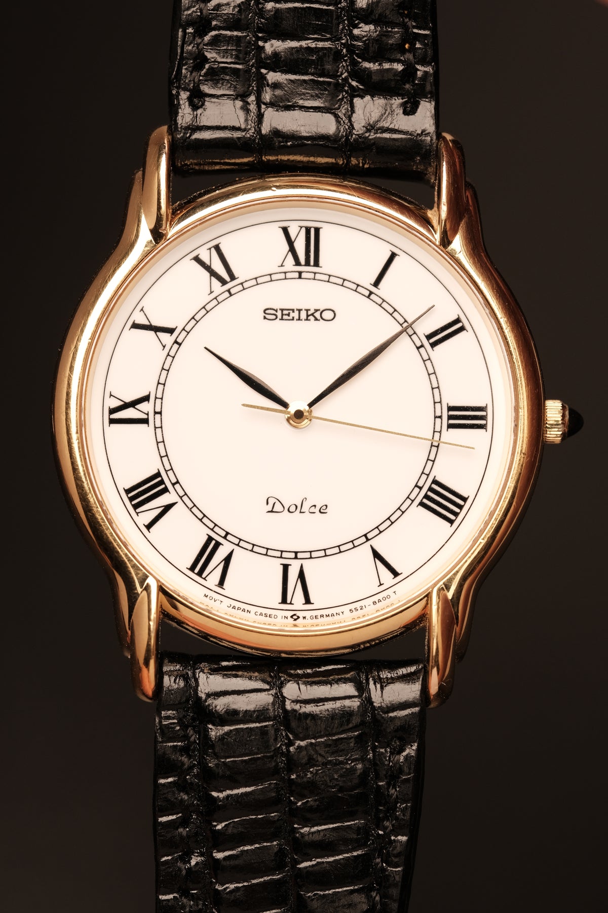 1989 Vintage  Seiko Dolce reference 5S21-8A00 Sweeping Hand 34MM