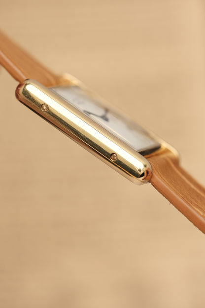 CARTIER MUST DE TANK VERMEIL (LM 23x31mm) COLUMN DIAL QUARTZ Ref.681006