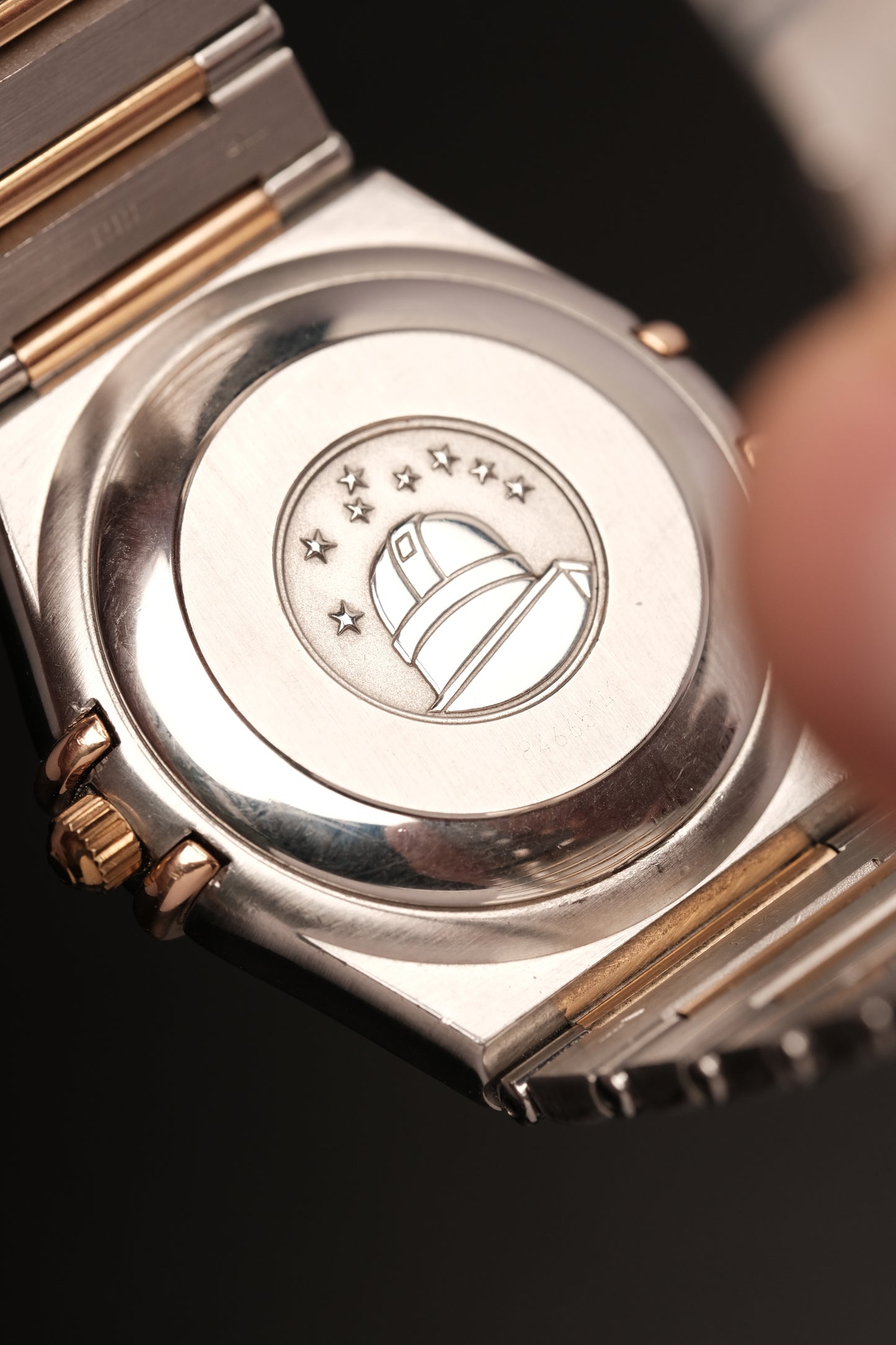 OMEGA WATCH CONSTELLATION 1301.60.00 - STAINLESS STEEL ROSE GOLD CHOCOLATE DIAMONDS (2000S)