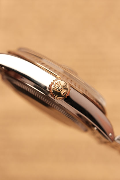 Rolex Datejust 36 16013 Two Tone 18k Yellow Gold Jubilee Bracelet Fluted Bezel + Box and Booklet