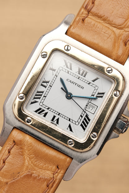 Cartier Santos Carree 2961 Large( 29x41mm)  White Romans Automatic 1980