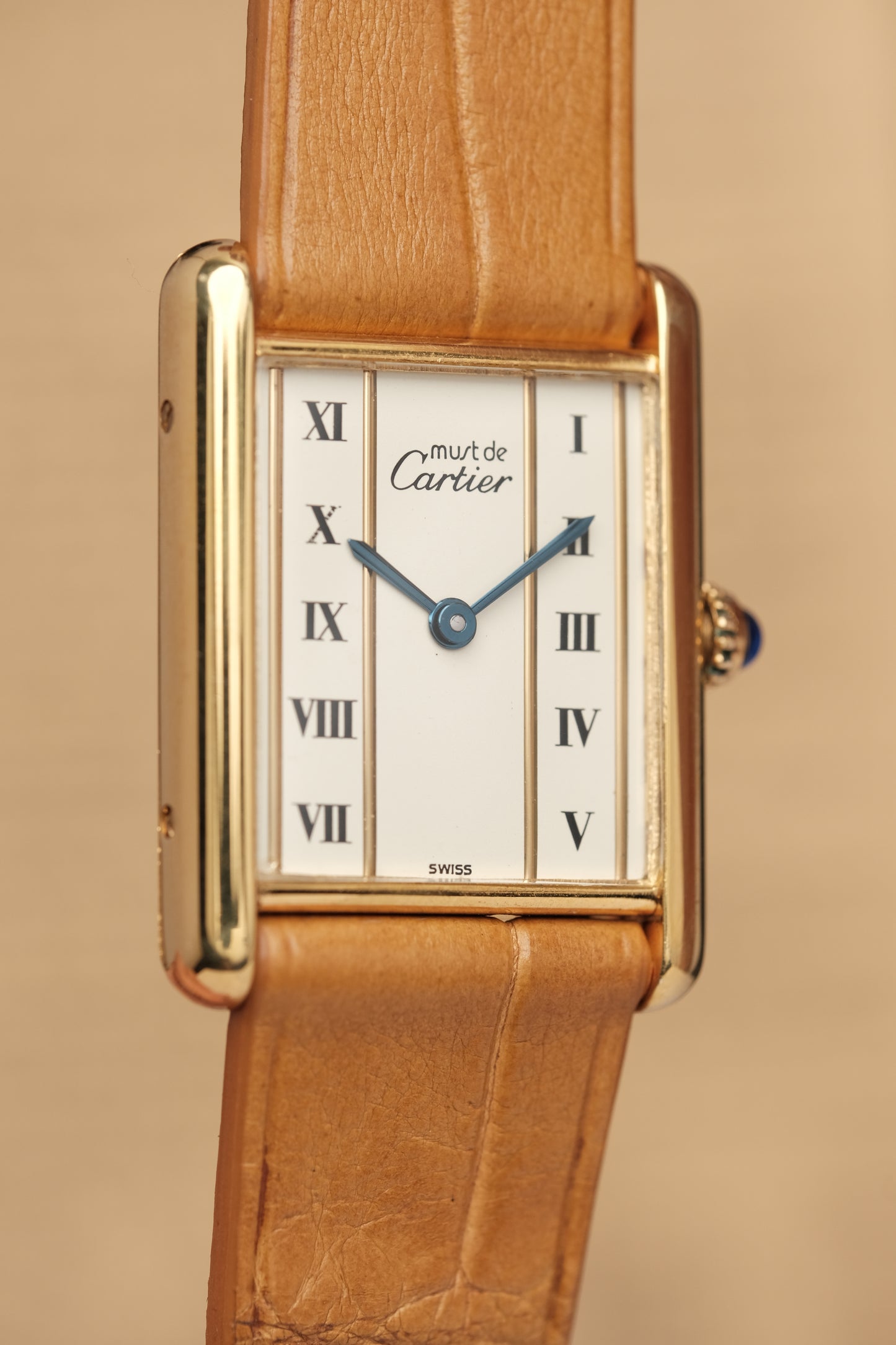 CARTIER MUST DE TANK VERMEIL (LM 23x31mm) COLUMN DIAL QUARTZ Ref.681006