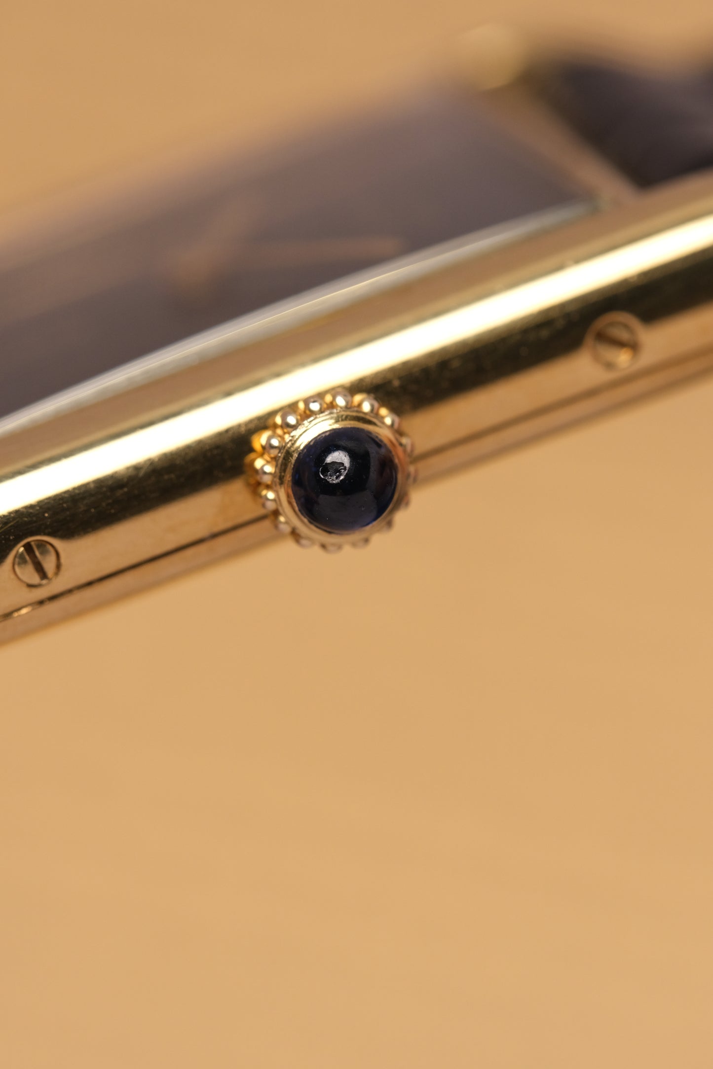 CARTIER MUST DE CARTIER TANK 23x31 Hand Winding VERMEIL Black DIAL REF. 6 062961