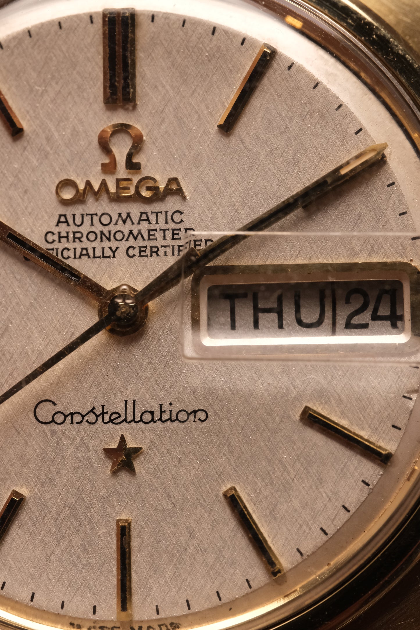 OMEGA Constellation C-shape Day-date Chronometer Linen White Dial  - 168.029