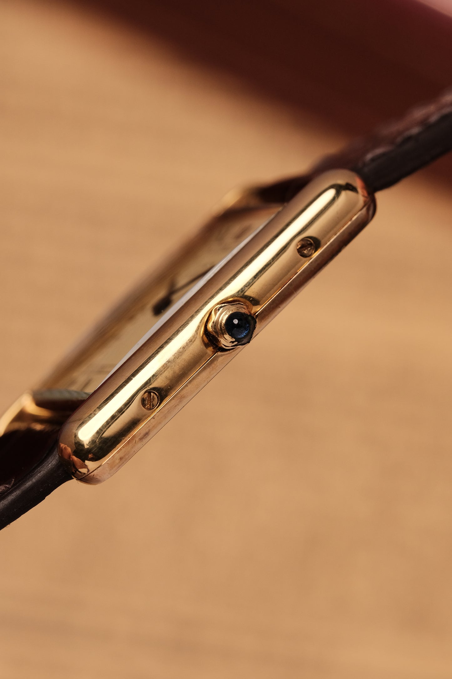 1990's CARTIER MUST DE CARTIER TANK VERMEIL ROMAN DIAL QUARTZ 23MM