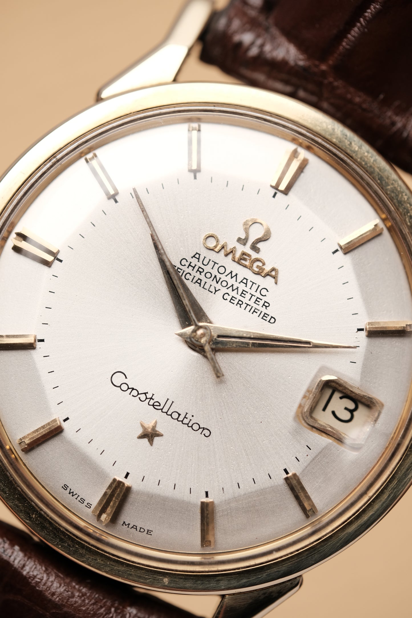 1966 OMEGA CONSTELLATION PIE PAN DOG LEG White Dial AUTOMATIC CHRONOMETER REF. 168.005