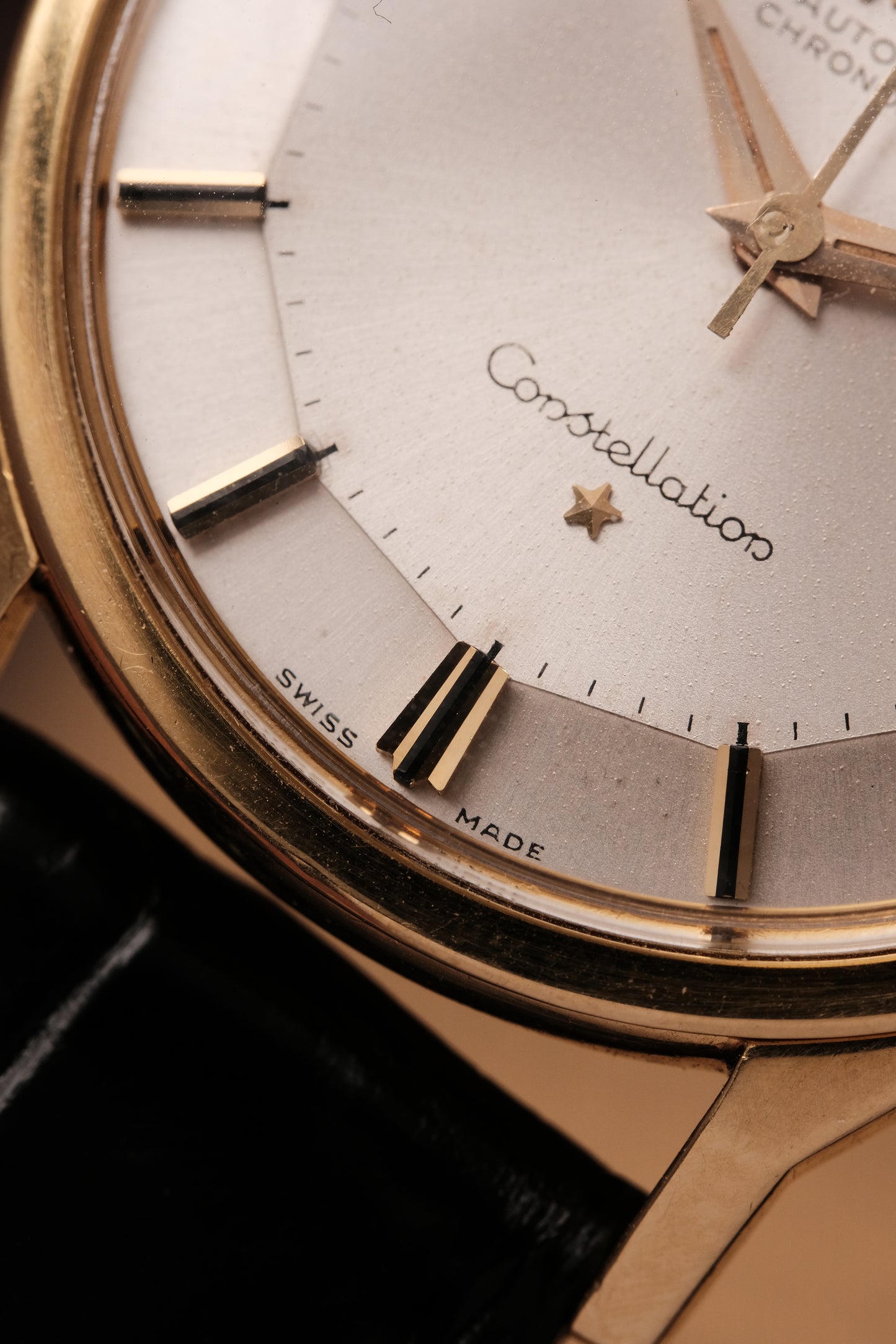 1962 18k Solid Gold 167.005 OMEGA CONSTELLATION PIE PAN DOG LEG White Dial AUTOMATIC CHRONOMETER