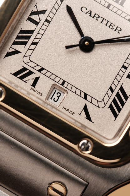 Cartier Santos Galbée 1566 Gold/Steel White Dial LM (29x41mm)