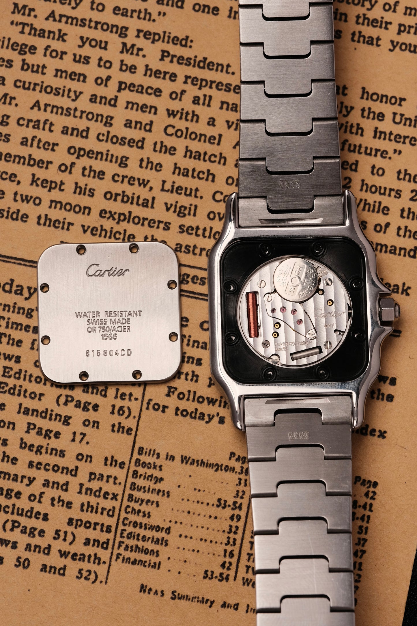 Cartier Santos Galbée 1566 Gold/Steel White Dial 29x41mm Y2K