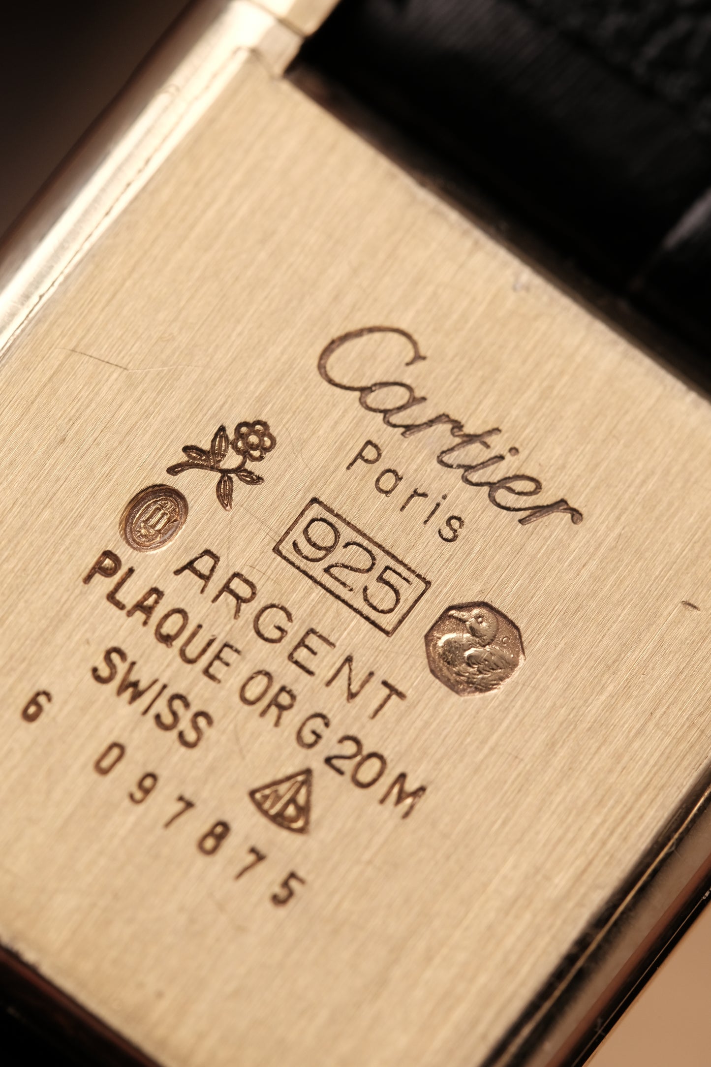 CARTIER MUST DE CARTIER TANK Hand Winding VERMEIL ROMAN DIAL REF. 6 097875
